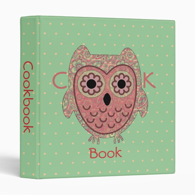 country owl cookbook 3 ring binder (Front/Spine)