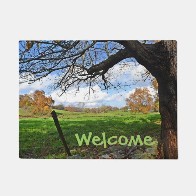 Country Pasture Welcome Doormat (Front)