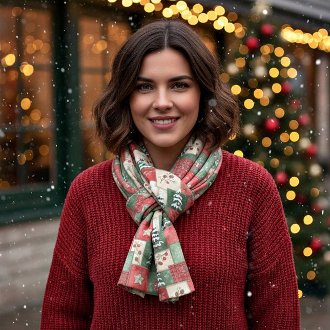 Country patchwork christmas pattern scarf (Creator Uploaded)