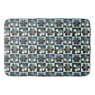 Country Patchwork Flowers Bath Mat