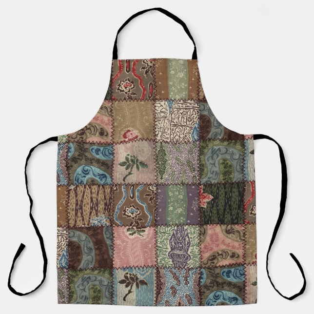 Country patchwork quilt, 3D texture. Apron (Front)