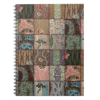 Country patchwork quilt, 3D texture. Notebook
