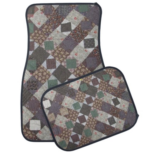 Country Patchwork Quilt Fabric Craft Quilted Car Floor Mat