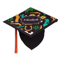 Country Pattern Graduation Cap Topper