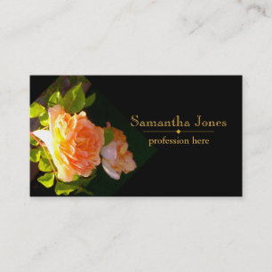 Country Peach Roses Business Card