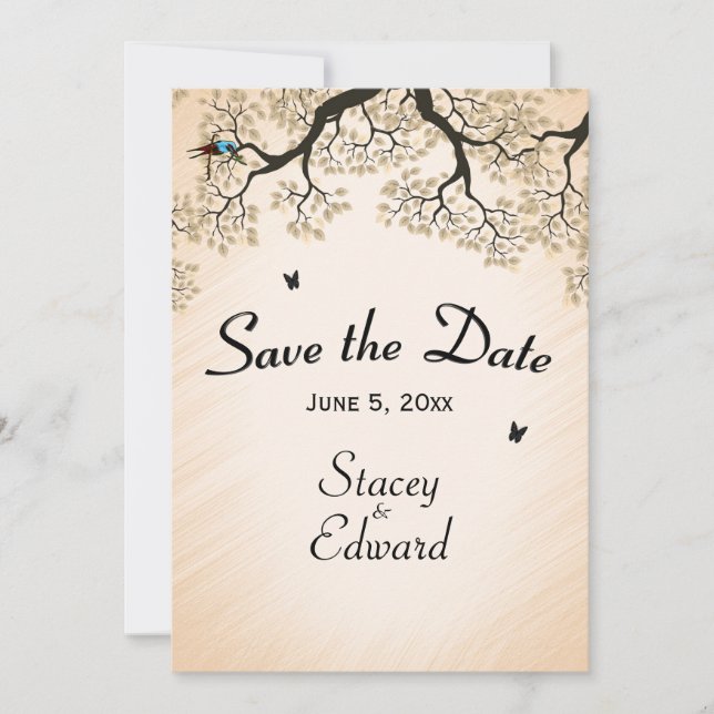 Country Peach Save the Date (Front)