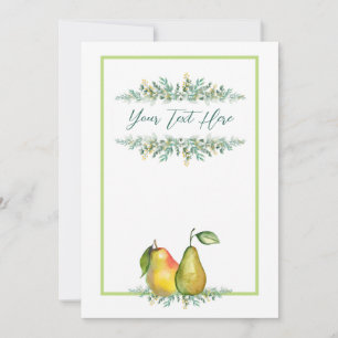 Country Pear Wedding Invitation 5x7"