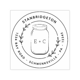 Country Personal Round Custom Return Address  Self-inking Stamp