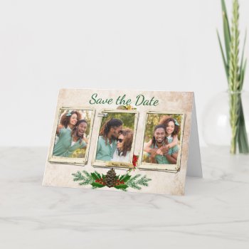 Country Photo Save The Date Christmas Holiday Card by ChristmasBellsRing at Zazzle