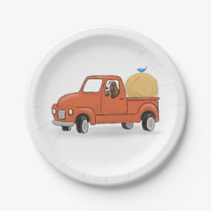 Country Pickup Truck Birthday Paper Plates