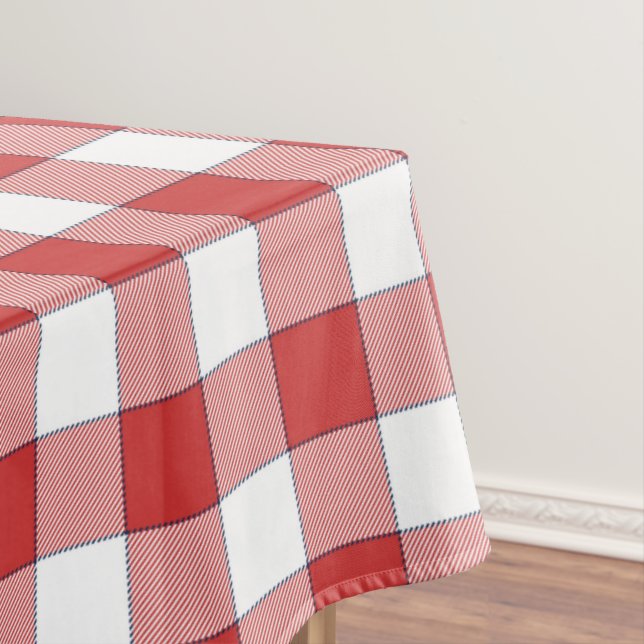 Country Picnic Red Gingham Tablecloth (In Situ)