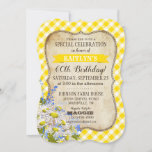 Country Picnic With Daisy Bouquet Birthday Invite at Zazzle