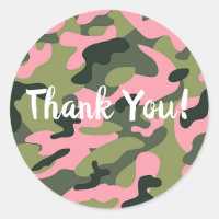 Country Pink Green Army Camo Camouflage Birthday