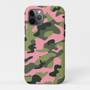 Country Pink Green Army Camo Camouflage Pattern iPhone 11 Pro Case