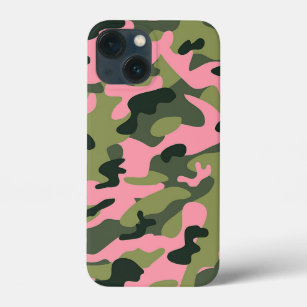 Country Pink Green Army Camo Camouflage Pattern iPhone 13 Mini Case