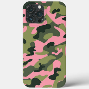 Country Pink Green Army Camo Camouflage Pattern iPhone 13 Pro Max Case