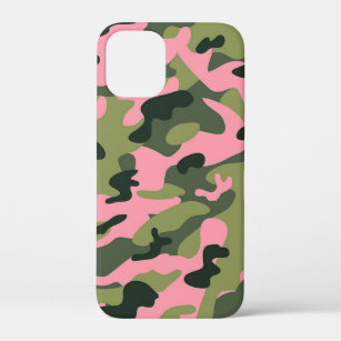 Country Pink Green Army Camo Camouflage Pattern iPhone 12 Mini Case