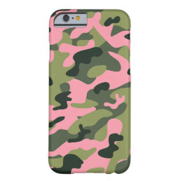 Country Pink Green Army Camo Camouflage Pattern Barely There iPhone 6 Case