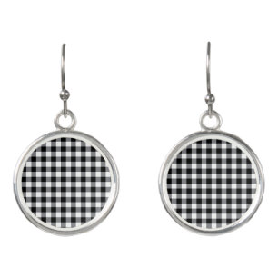Country Plaid Drop Earrings