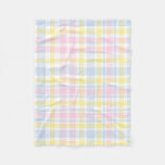 Country Plaid Pastel Baby Shower Mom Infant Fleece Blanket
