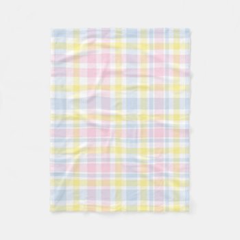Country Plaid Pastel Baby Shower Mom Infant Fleece Blanket by Precious_Baby_Gifts at Zazzle