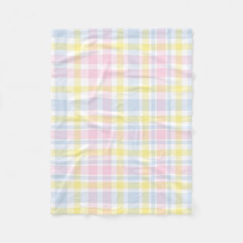 Country Plaid Pastel Baby Shower Mom Infant Fleece Blanket
