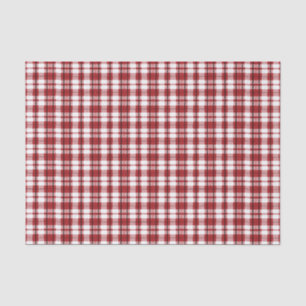 Country Plaid Rustic Red Black Tissue Paper