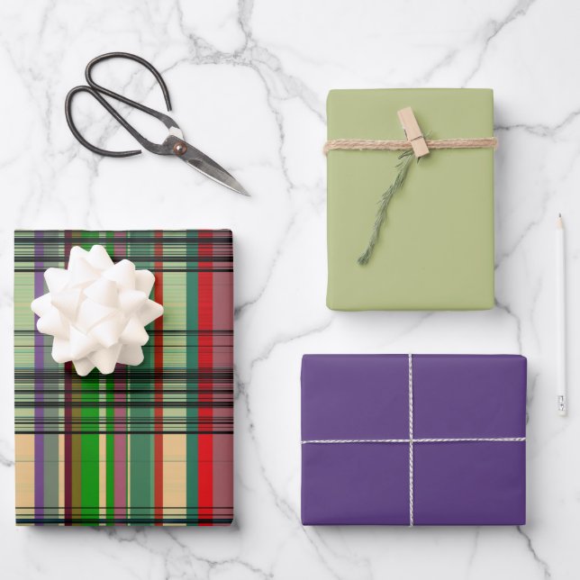 Country plaid Style 1 Wrapping Paper Sheets (Front)