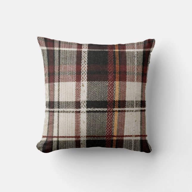 Country plaid throw pillow (Front)