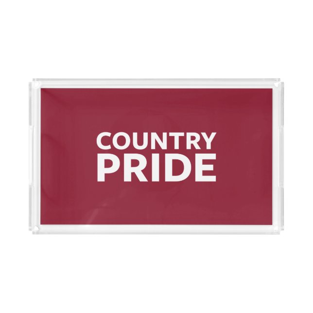 Country Pride Acrylic Tray (Front)