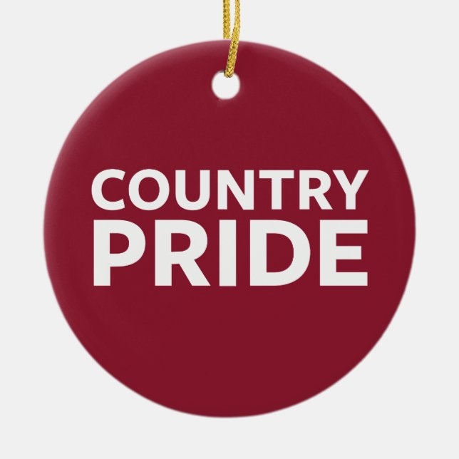 Country Pride Ceramic Ornament (Front)