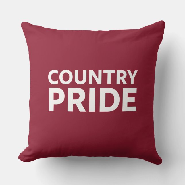 Country Pride Throw Pillow (Front)