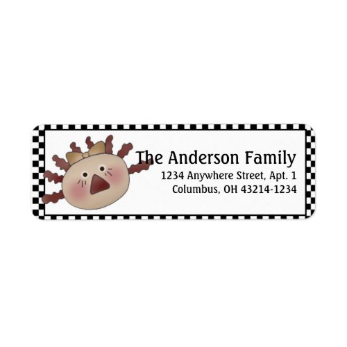 Country Prim Annie Return Address Labels