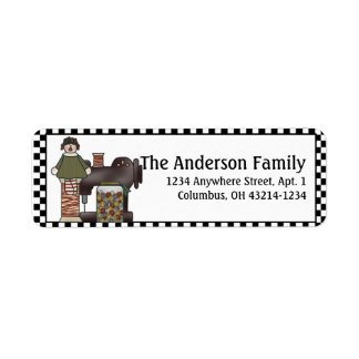 Country Prim Sewing Return Address Labels