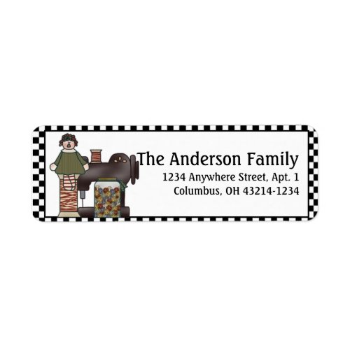 Country Prim Sewing Return Address Labels