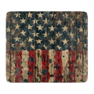Country/Primitive Distressed Americana Cutting Board