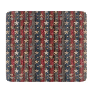 Country/Primitive Distressed Americana Cutting Board