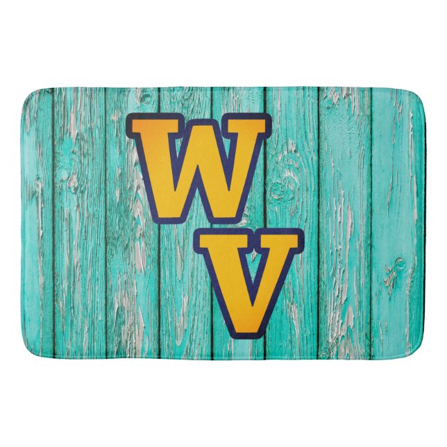 Country Primitive Old Wood Farmhouse West Virginia Bath Mat (Front)