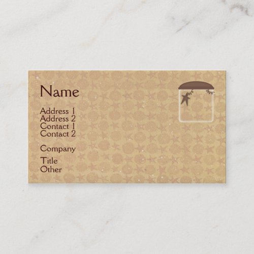 Country Primitive Shelf Business Card