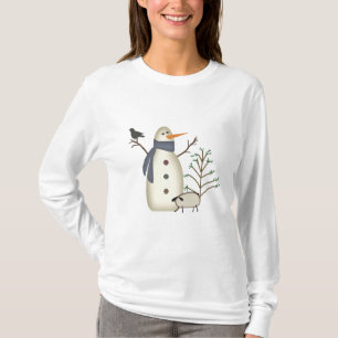 Country Primitive Snowman Shirt