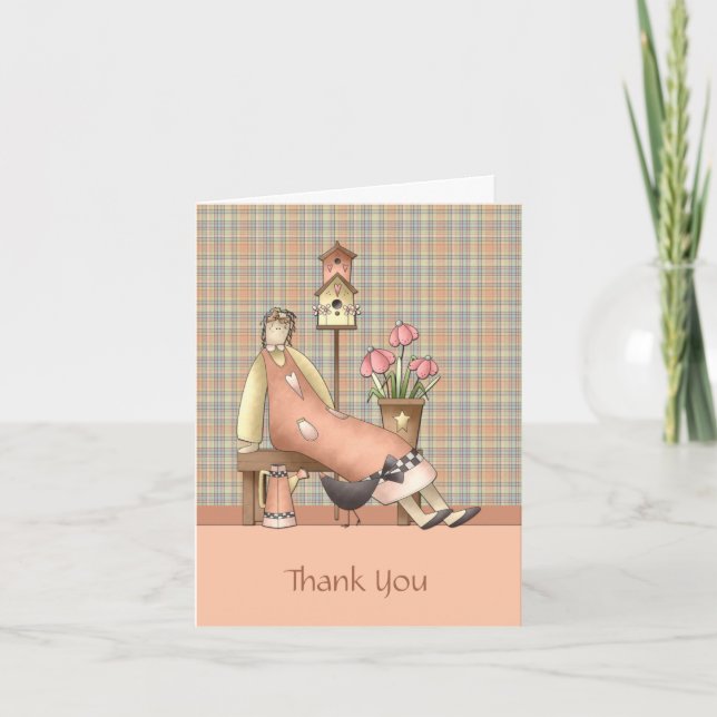 Country Primitive Thank You Card (Front)