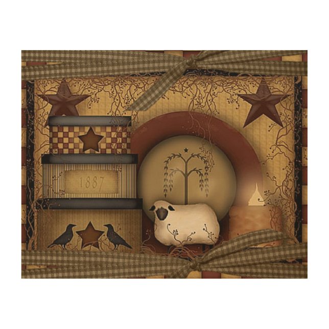 Country/Primitive WOOD WALL ART 10X8 (Front)