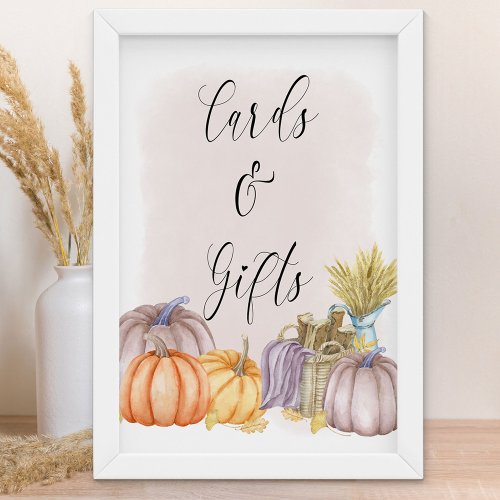 Country Pumpkin Blush Fall Cards and Gifts Poster