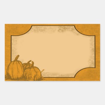 Country Pumpkin Label by Visages at Zazzle