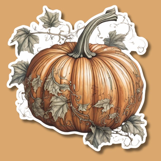 Country Pumpkin Waterproof Sticker (Creator Uploaded)