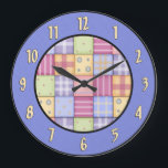 Country Quilt Wall Clock<br><div class="desc">Unique designed wall clocks that will become the focal point of any room at home or the office.</div>