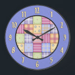 Country Quilt Wall Clock<br><div class="desc">Unique designed wall clocks that will become the focal point of any room at home or the office.</div>