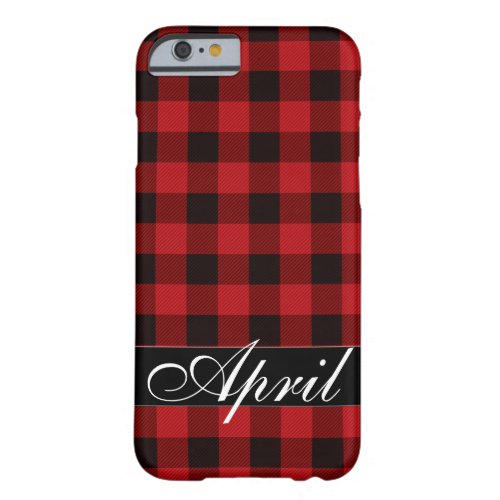 Country red and black plaid barely there iPhone 6 case