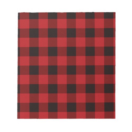 Country red and black plaid notepad