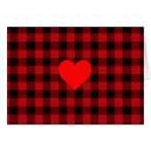 Country red and black plaid with heart detail (Front Horizontal)